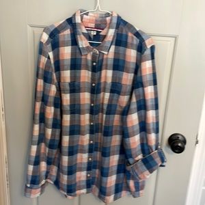 Blue pink Tommy Hilfiger casual shirt